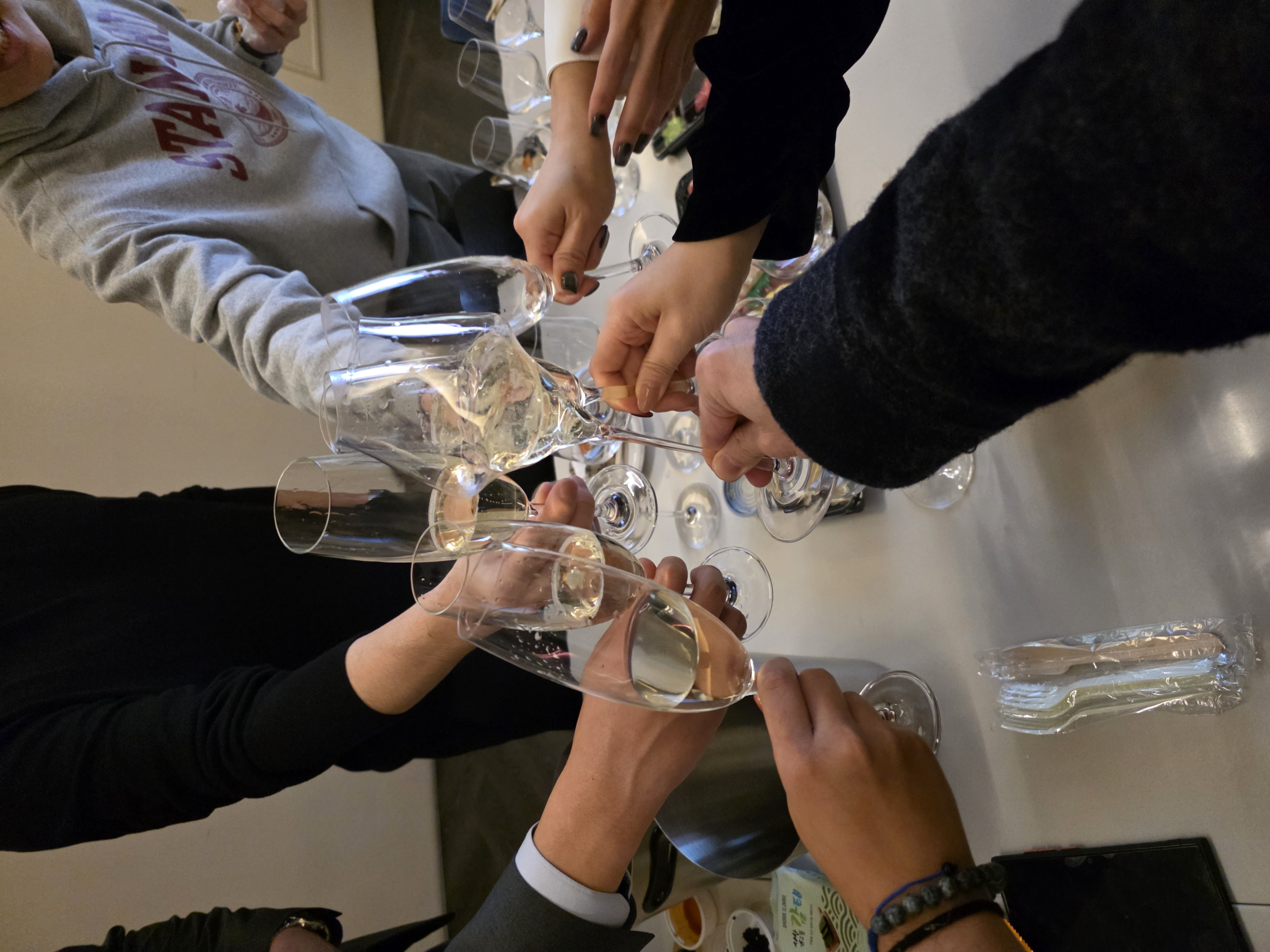 건배하는 참석자들