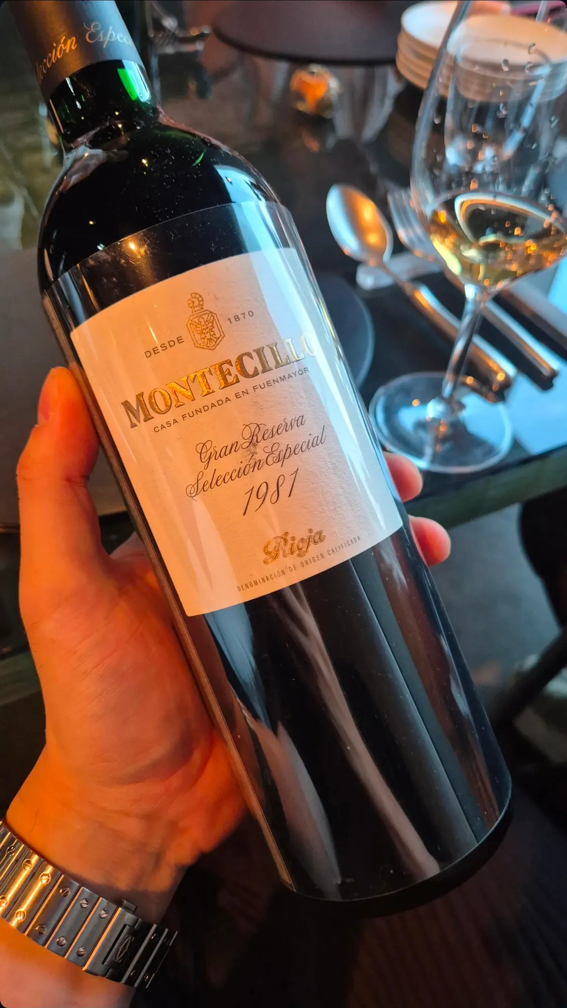Montecillo Gran Reserva 1981 라벨 클로즈업